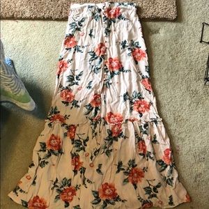 High low floral skirt!
